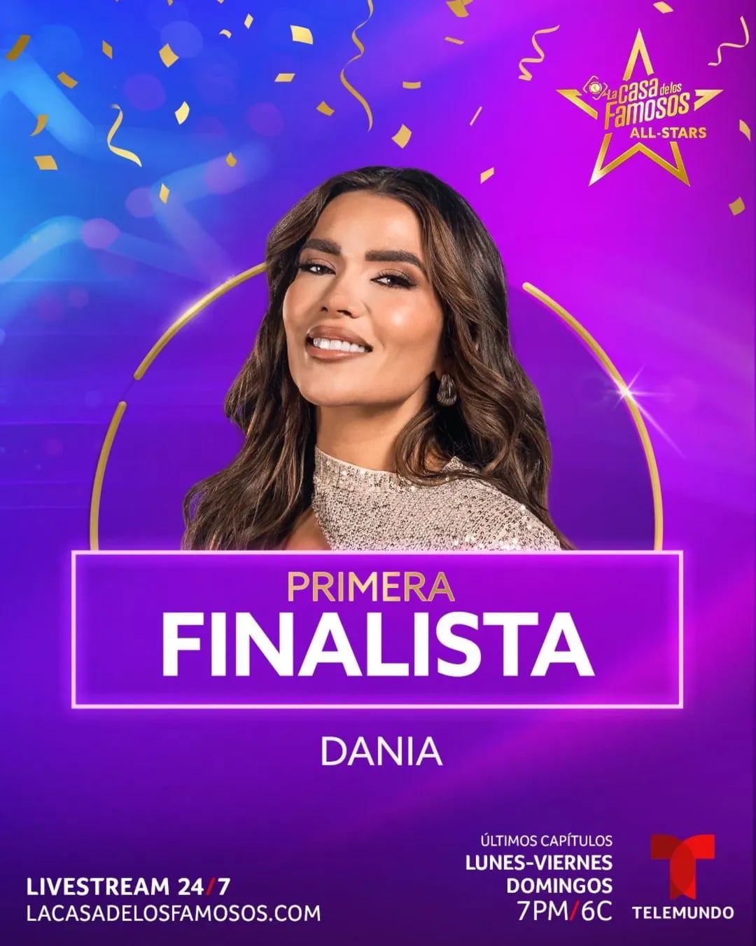 Dania Méndez, primera finalista de La Casa de los Famosos All Stars