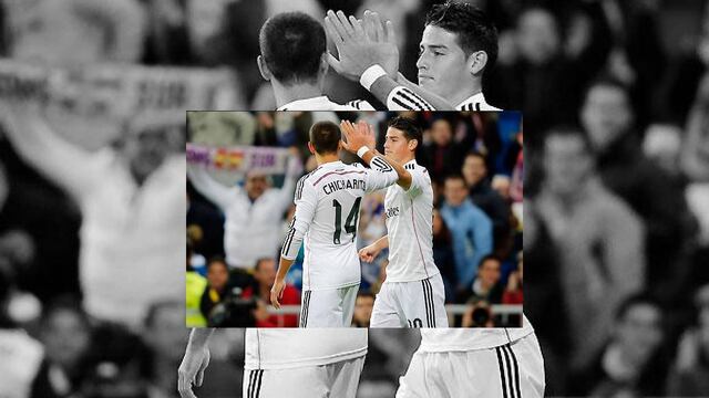 "La conexión latina James-Chicharito" se divierte en la primera parte del Celta 2 Madrid 3