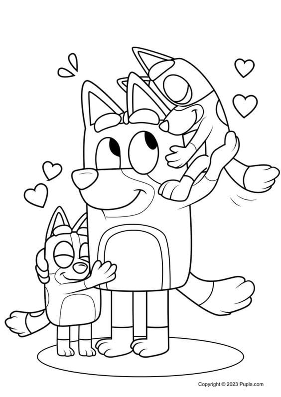 Dibujos de Bandit, el papá de Bluey, para el Día del Padre