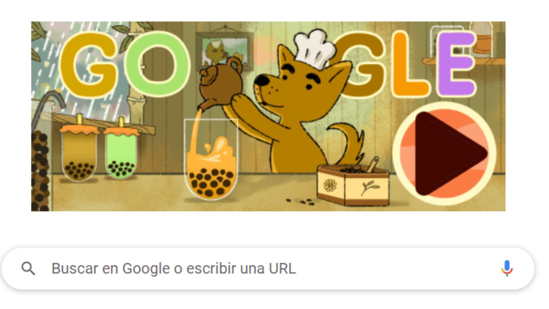 El Google Doodle del té de burbujas