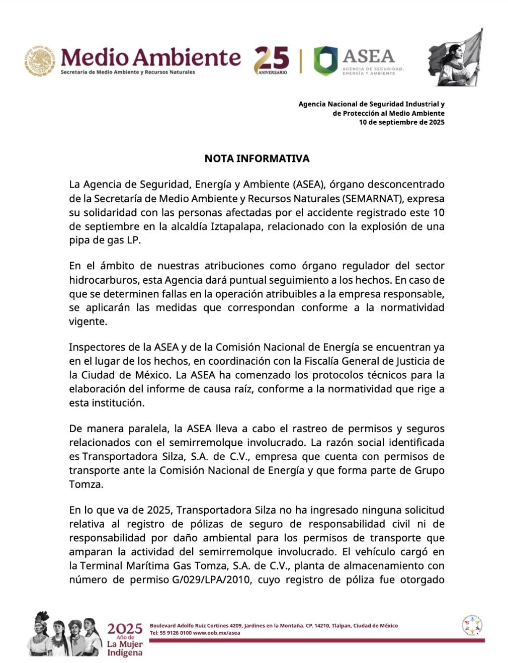 Pipa de gas de Silza sin póliza vigente durante explosión en La Concordia