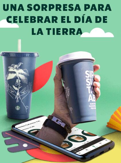 Vasos del Día de la Tierra 'Starbucks'