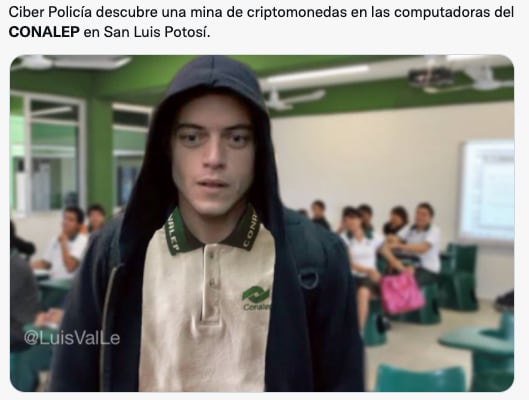 Memes sobre minado de criptomonedas en el Conalep