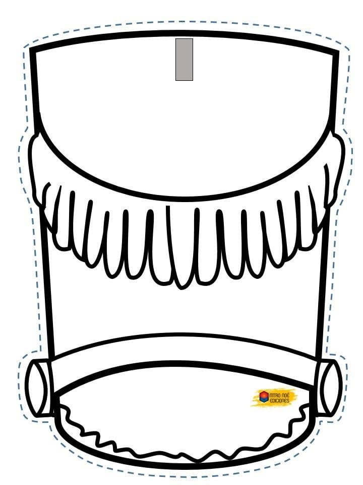 Platilla para hacer un Gorro de los Niños Héroes