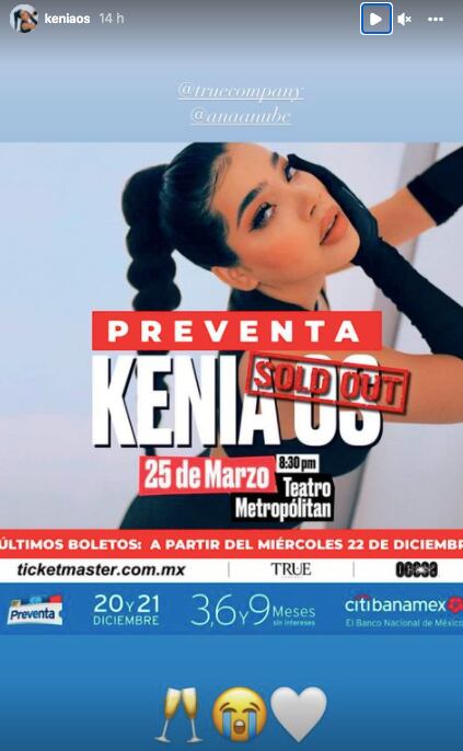 Kenia Os logra sold out en su primer concierto en Teatro Metropólitan