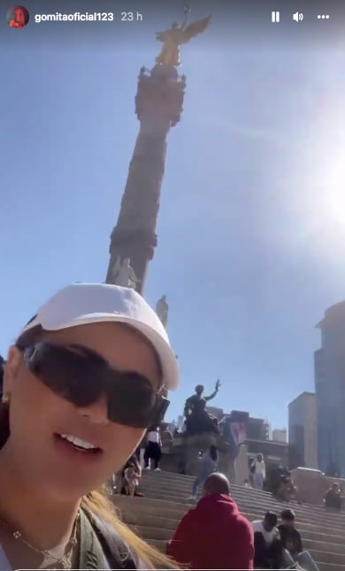 Gomita en el Ángel de la Independencia