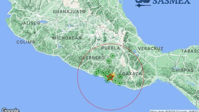 Temblor de 4.9 grados en México sacude Ometepec, Guerrero.