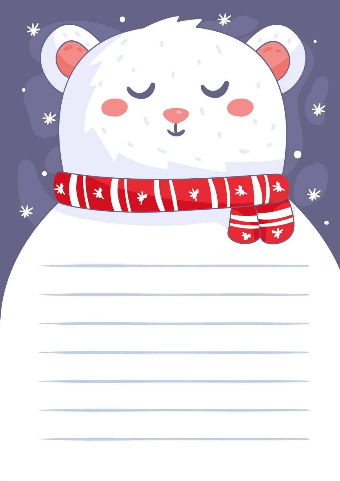 PLANTILLA CREATIVA PARA CARTA A SANTA CLAUS
