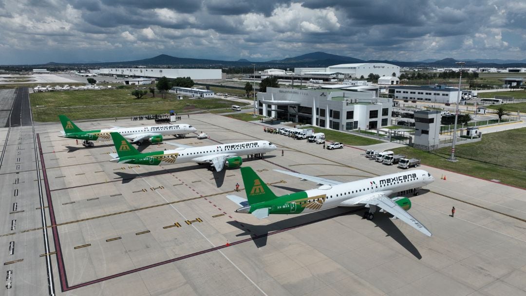 Claudia Shienbaum presume entrega de tercer avión Embraer E195-E2 para Mexicana de Aviación