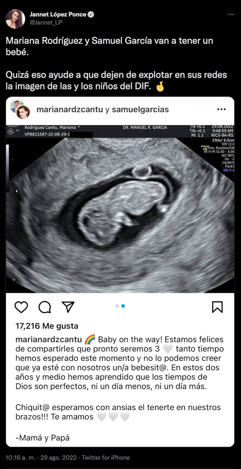 Mariana Rodríguez es felicitada con memes por su embarazo... o algo así