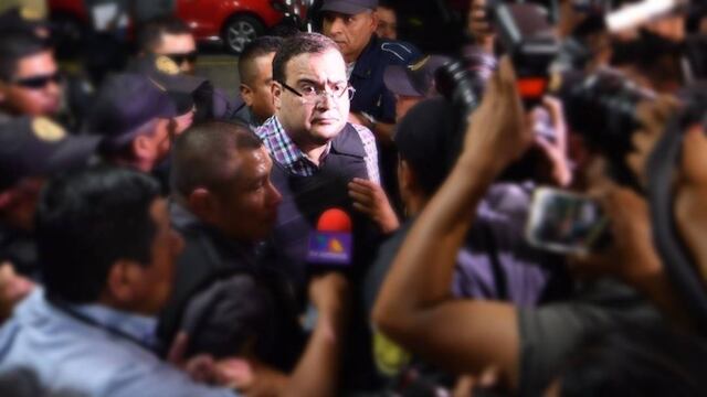 Javier Duarte durante traslado a primera audiencia en Guatemala