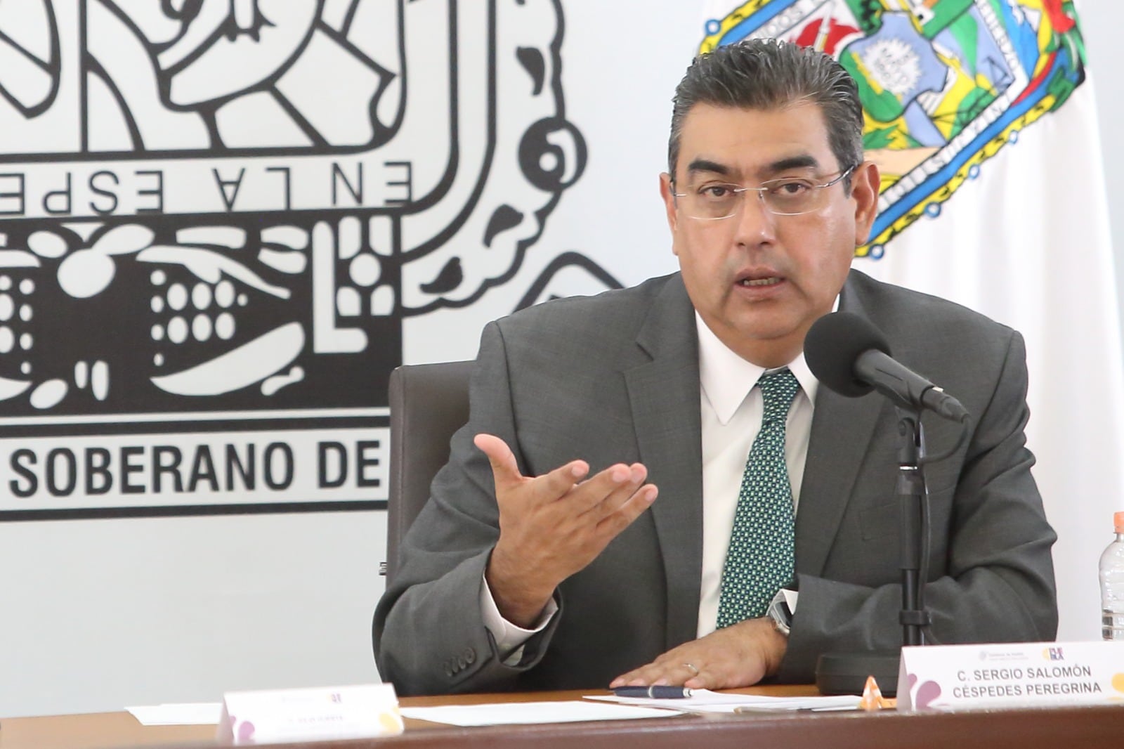 Sergio Salomón Céspedes destaca clima de seguridad en Puebla
