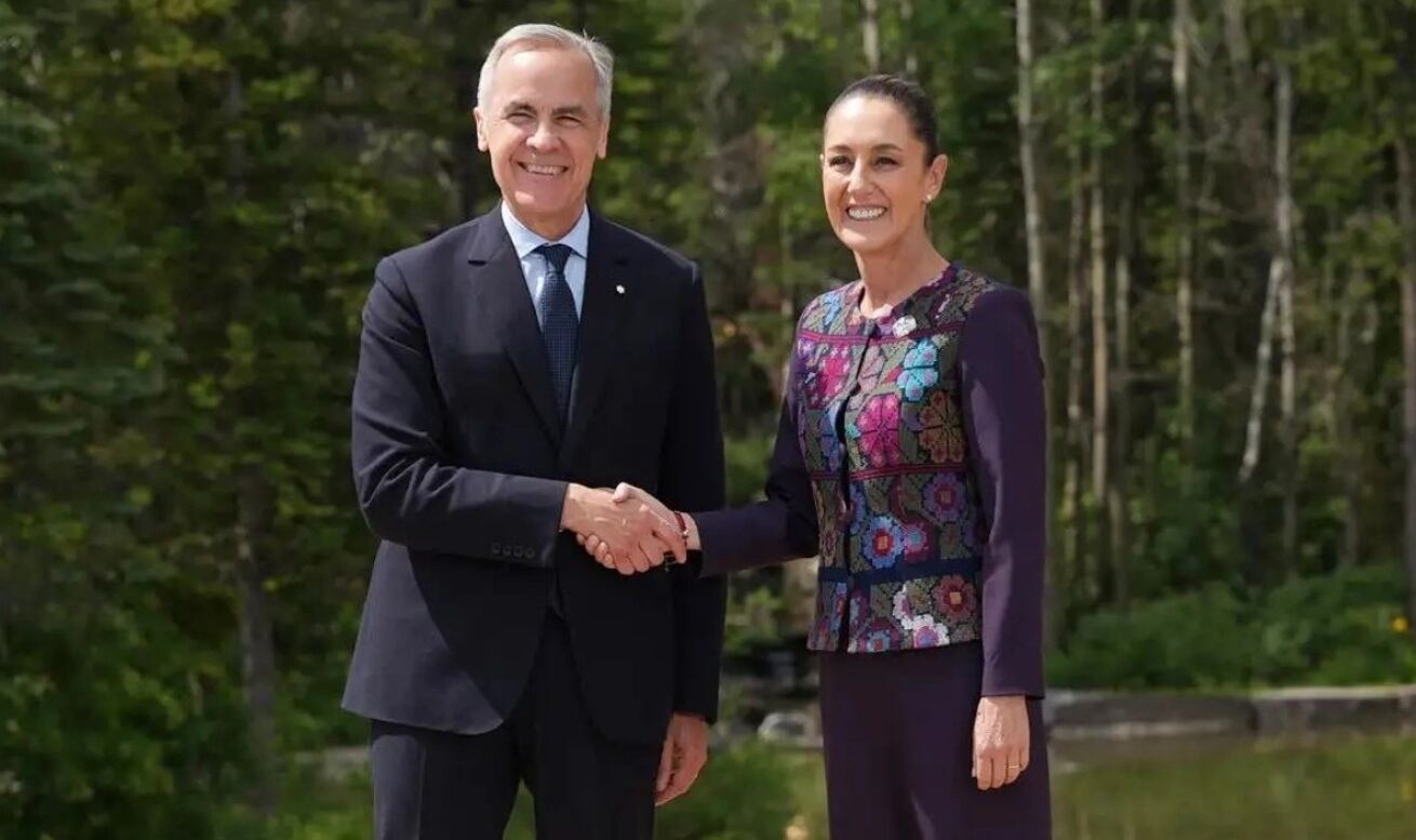 La presidenta de México, Claudia Sheinbaum y el primer ministro de Canadá, Mark Carney