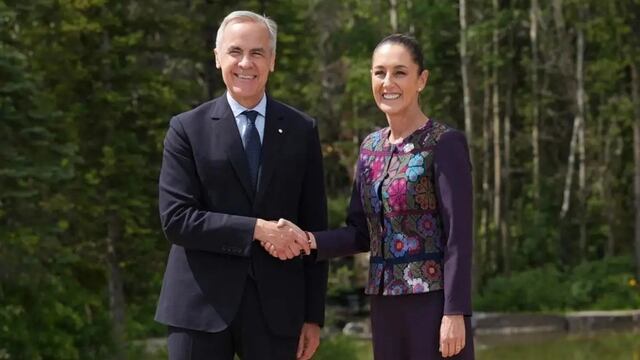 La presidenta de México, Claudia Sheinbaum y el primer ministro de Canadá, Mark Carney