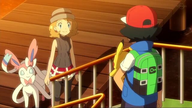Ash y Serena en Pokémon