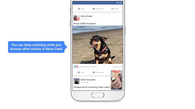 Ya podrás minimizar los videos de Facebook en tu celular