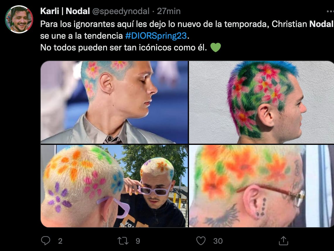 ¿J Balvin? Se burlan de Christian Nodal por su nuevo look