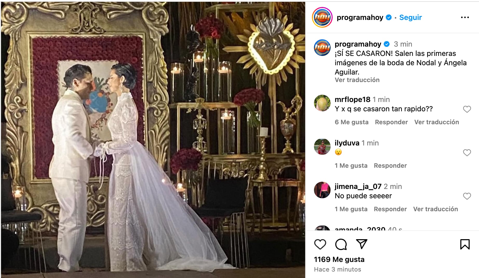 Boda de Ángela Aguilar con Christian Nodal