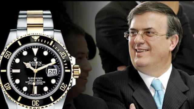 Ebrard con su Rolex Submariner