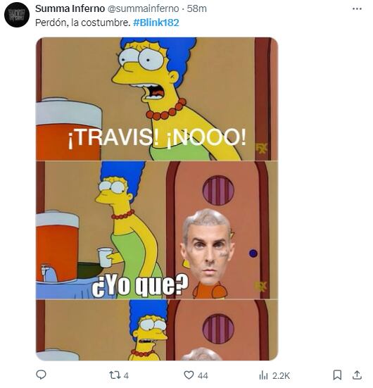 Meme por concierto cancelado de Blink-182