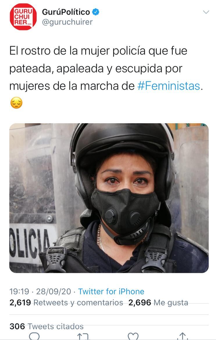 Publicación con historia falsa