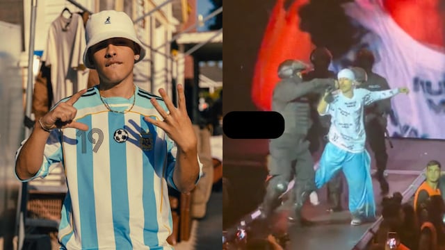 Cantante Trueno en concierto