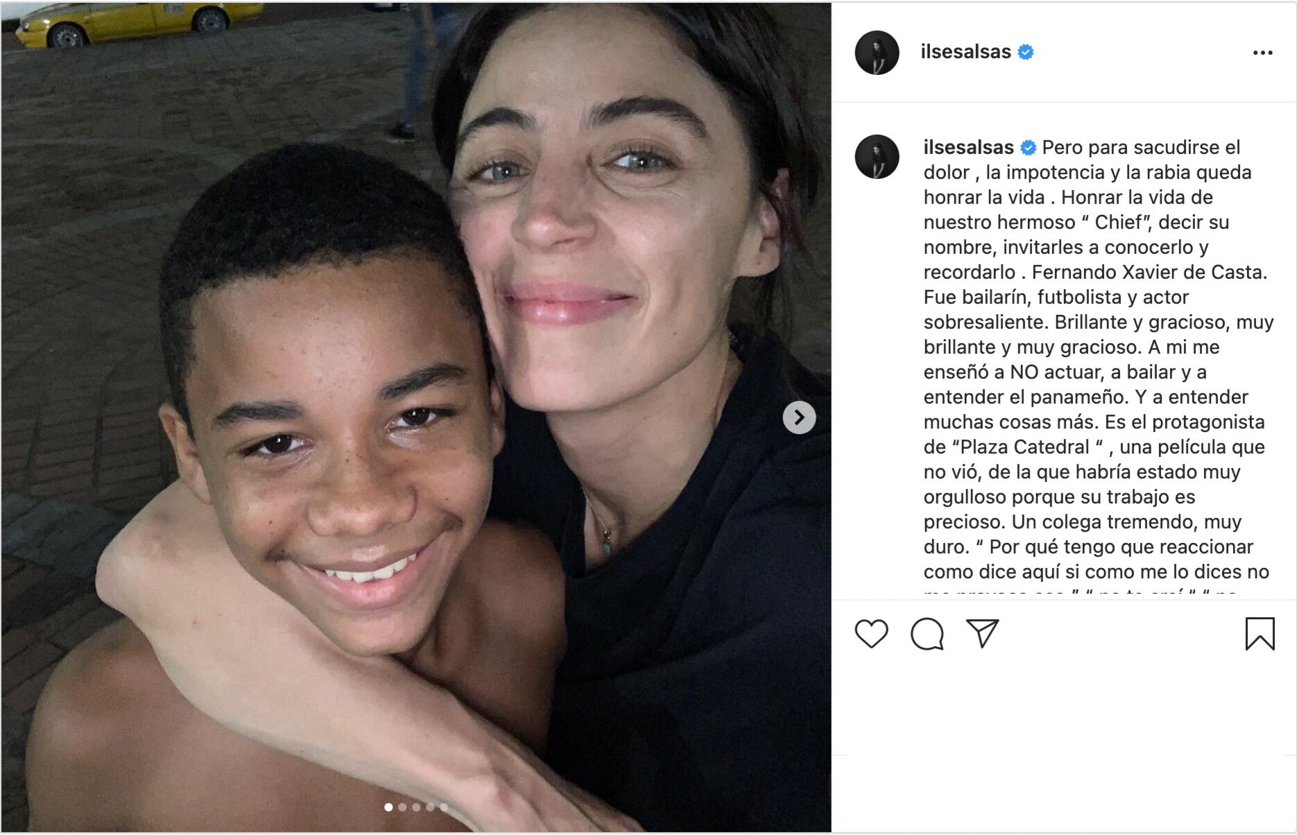 Ilse Salas lamenta la muerte de Fernando Xavier de Casta