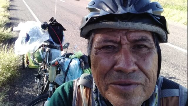 Juan Carlos Escalante Estrada, de 60 años, quería llegar a Argentina en bicicleta, pero lo atropellaron en Chihuahua.