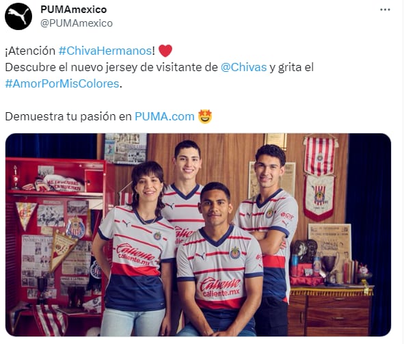 Playera Club Chivas visitante