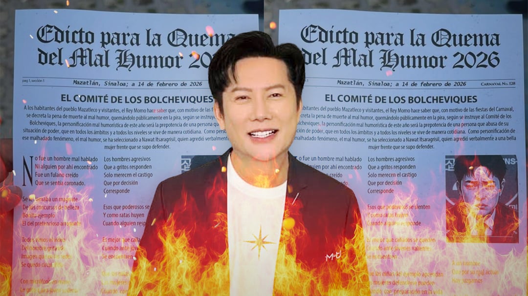 Quema simbólica de Nawat Itsaragrisil en el Carnaval de Mazatlán