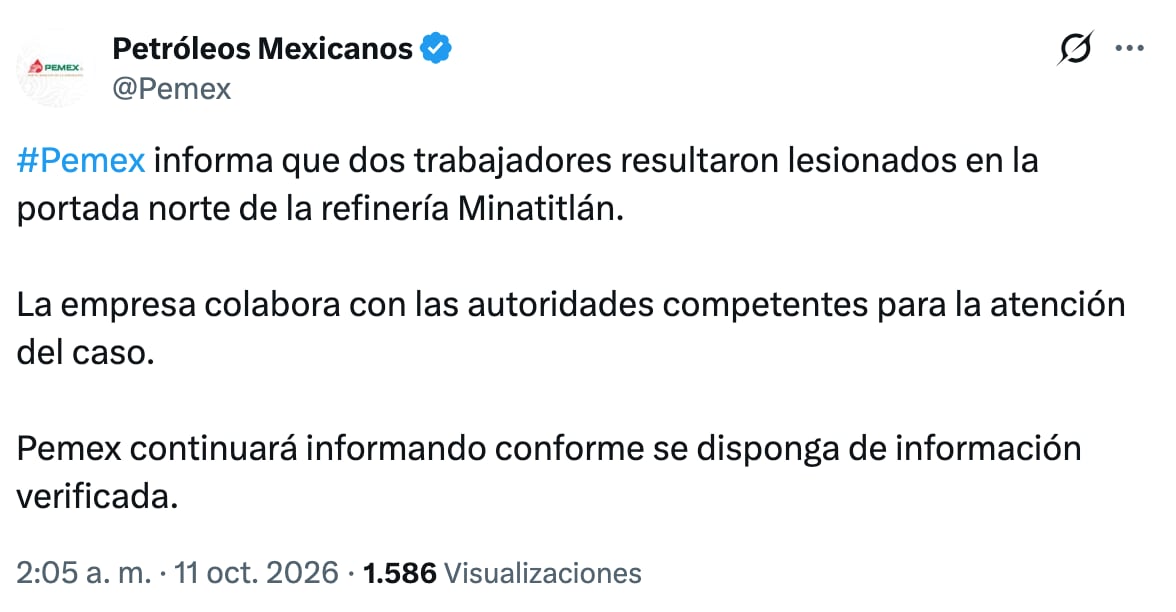 Ataque armado en refinería de Minatitlán, Veracruz