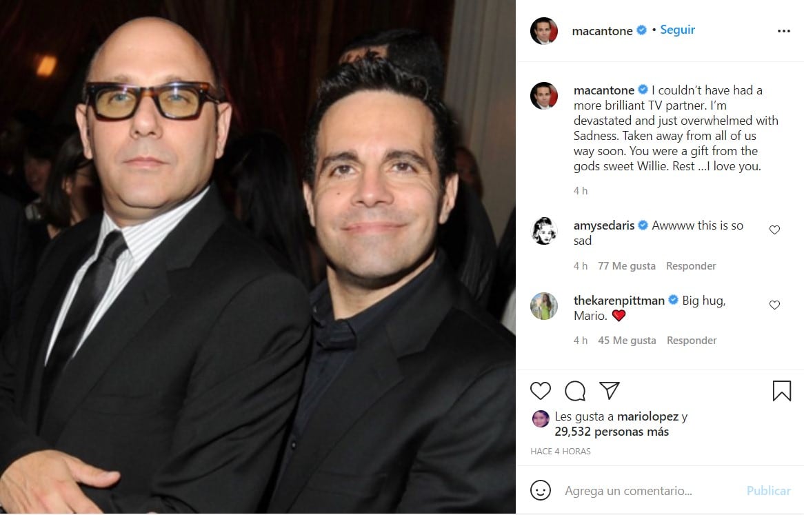 Mario Cantone se despide de Willie Garson