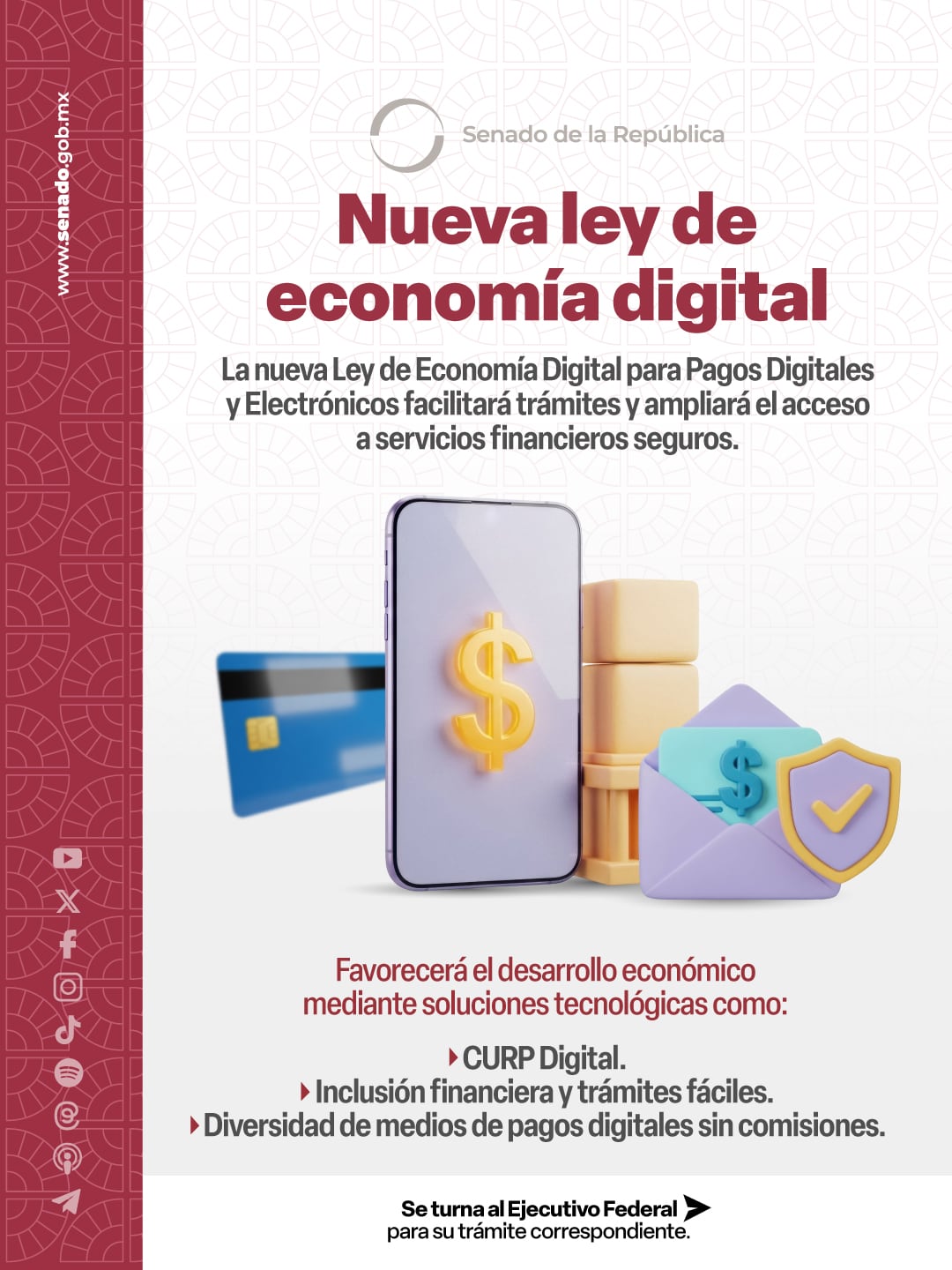 Senado aprueba la Ley de Economía Digital en lo general y particular; irá al DOF