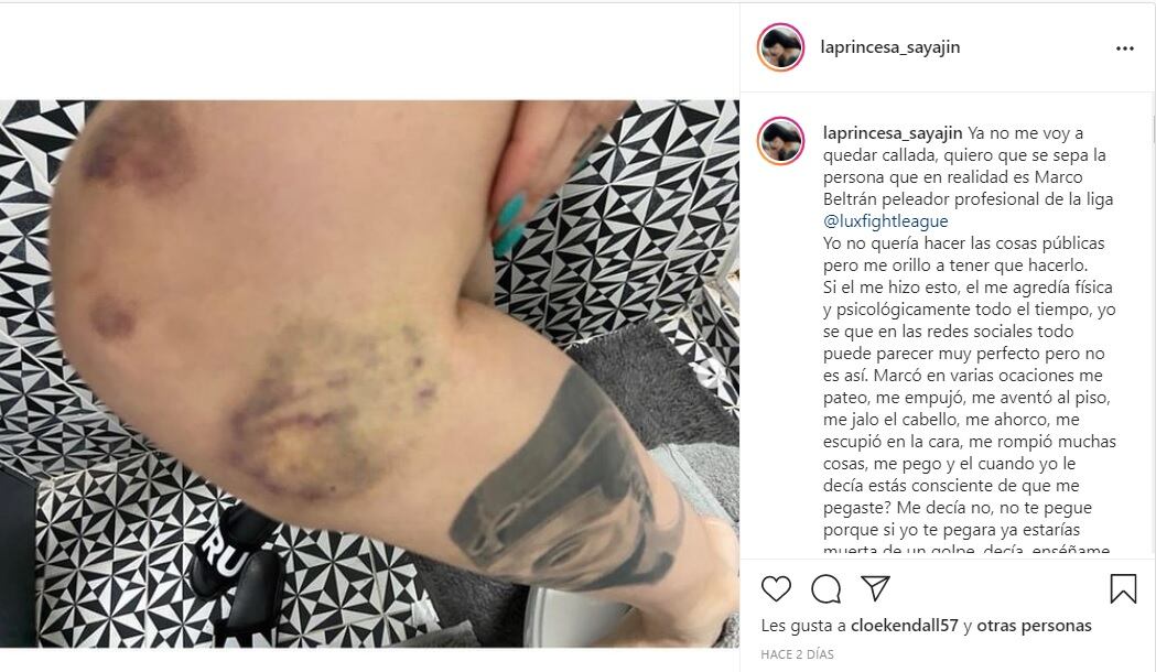 Exnovia de Marco Beltrán acusa al luchado de violencia de género
