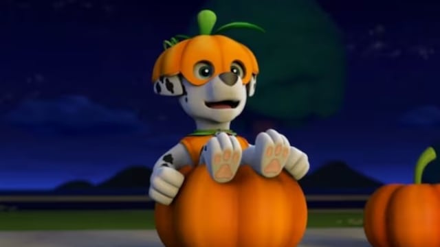 Dibujos de Marshall calabaza de Paw Patrol para colorear por Halloween