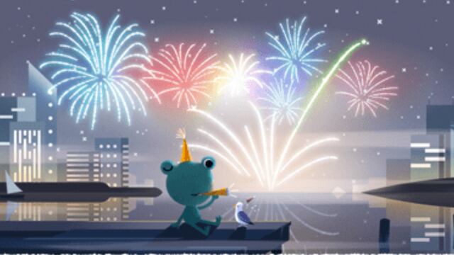 El Doodle de Año nuevo de Google