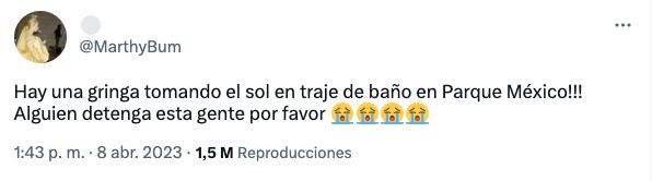 Denuncia a gringa tomando el sol en Parque México