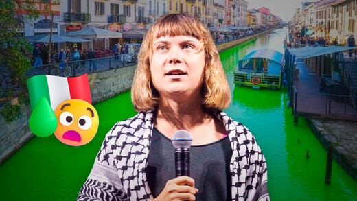 Greta Thunberg es sancionada en Venecia tras teñir de verde un canal