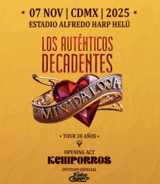 Los Auténticos Decadentes ofrecerán un concierto en CDMX