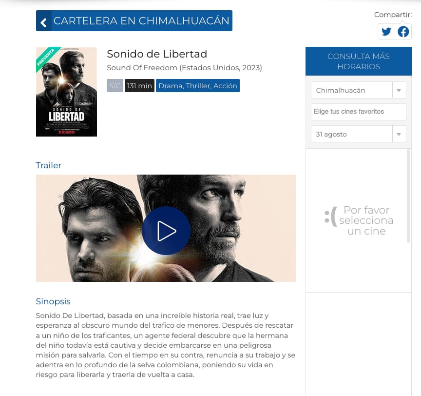 Sound of Freedom ya está de preventa en Cinépolis.