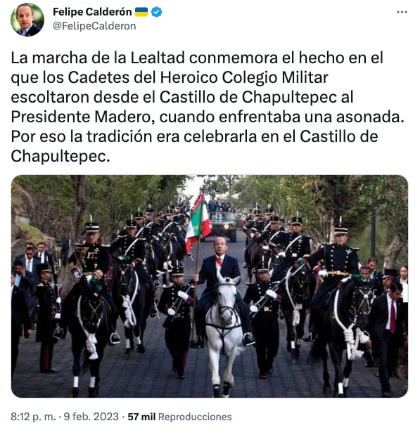 Felipe Calderón recuerda que fue el jefe supremo con polémica foto
