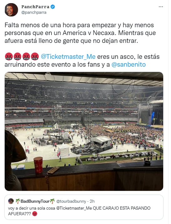 Concierto de Bad Bunny en el Estadio Azteca