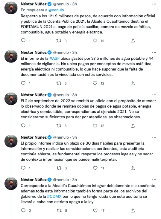 Néstor Núñez explica porque hay dinero faltante de la alcaldía Cuauhtémoc de la CDMX