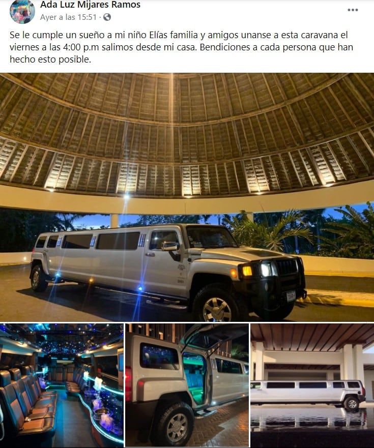 Publicación de Ada Luz Mijares en Facebook