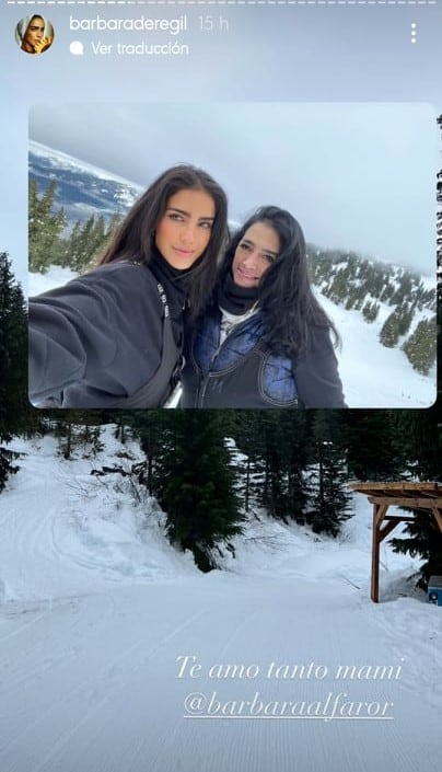 Bárbara de Regil y su mamá en Canadá.