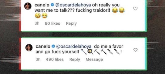 Canelo y De la Hoya se pelearon en redes