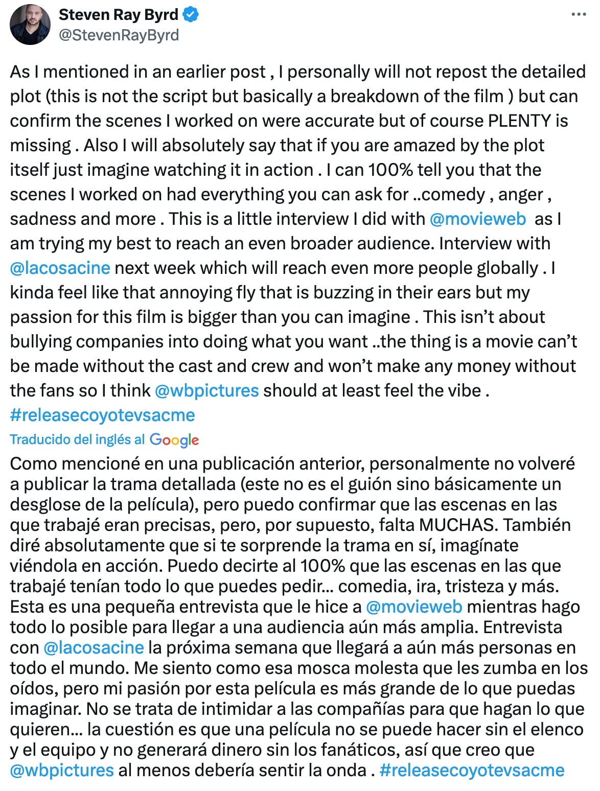 Filtración de Coyote vs ACME