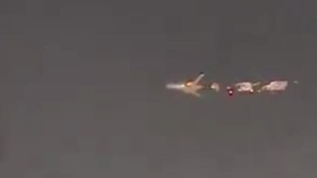 Avión con motor en fuego minutos antes de aterrizaje en el Aeropuerto de Miami