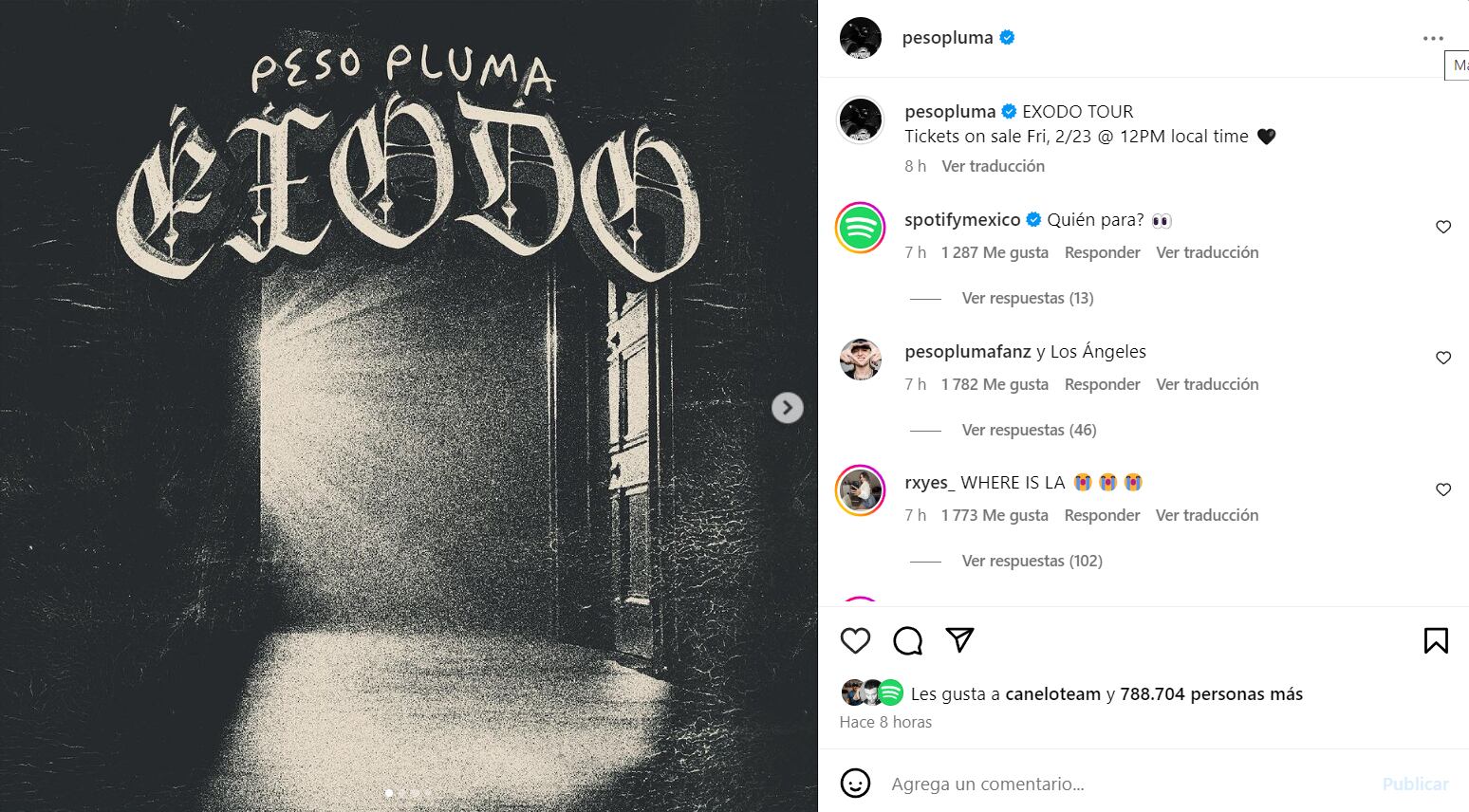 Peso Pluma anuncia nueva gira