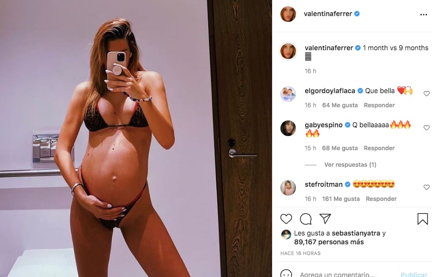 Valentina Ferrer en su noveno mes de embarazo